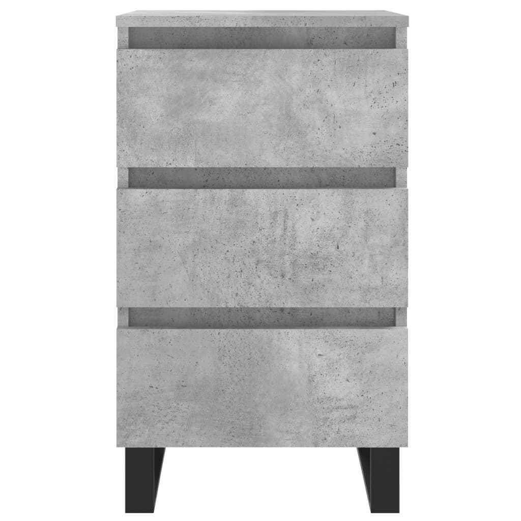 Mesitas Noche 2 Uds Madera Ingeniería Gris Hormigón 40x35x69 Cm_3