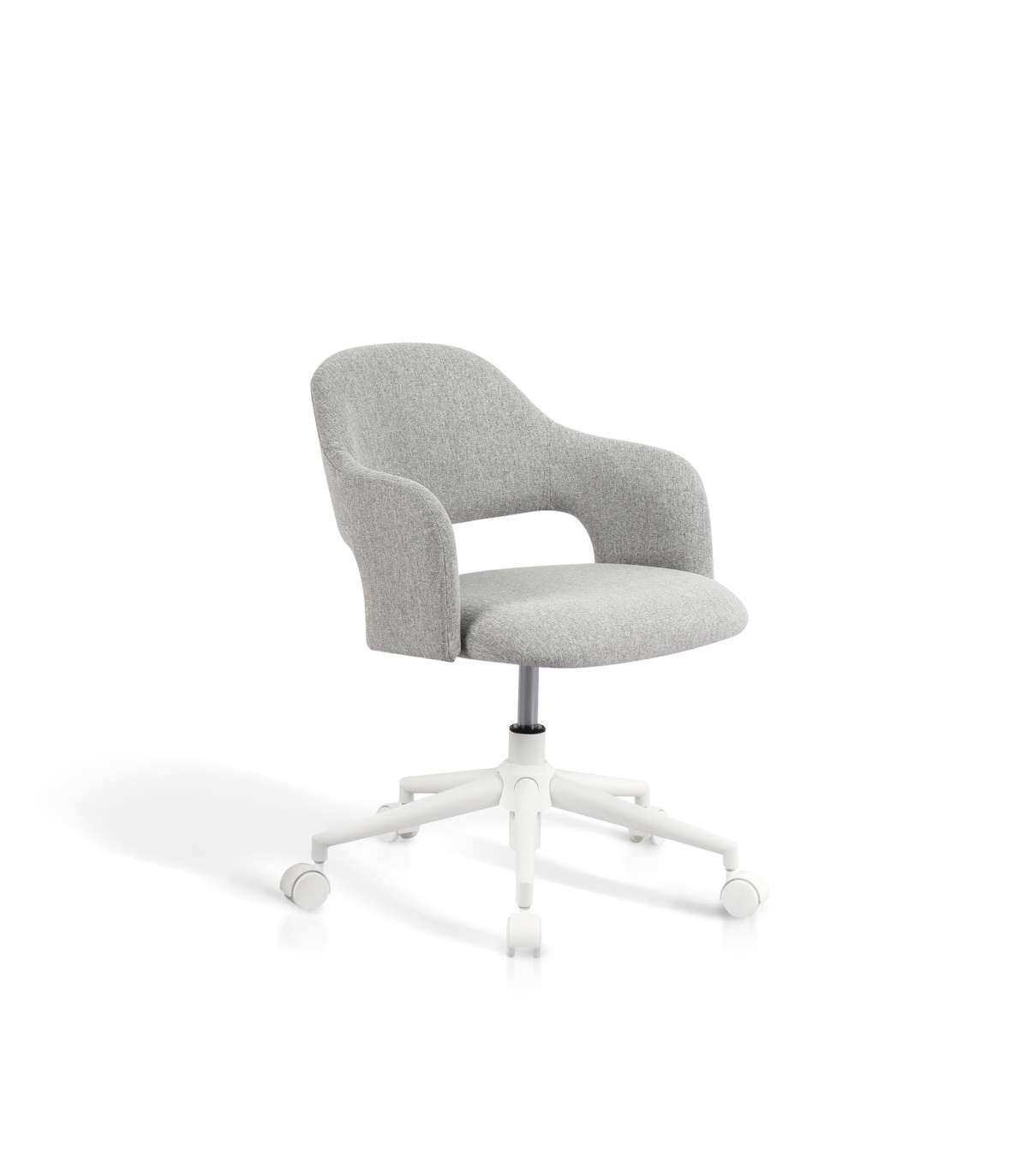 Silla Despacho Giratoria Elevable Acabado Gris, 58m(ancho) 71/81cm(altura) 58cm(fondo)_0