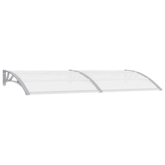 Marquesina Para Puerta Pc Gris Y Transparente 240x75 Cm_0