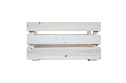 Caja De Fruta Decorativa De Madera Natural De 49 X 30 X 26 Cm