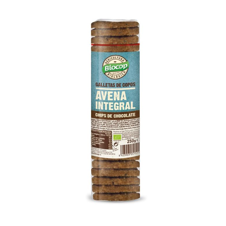 Galletas Copos de Avena Integral con Chips de Choco BIO Biocop 250 g