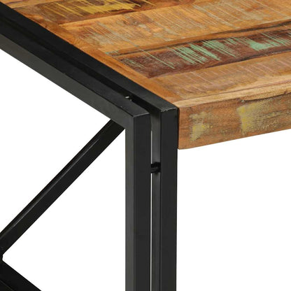 Mesa De Centro Multicolor 80x80x35 Cm Madera Maciza Reciclada_3
