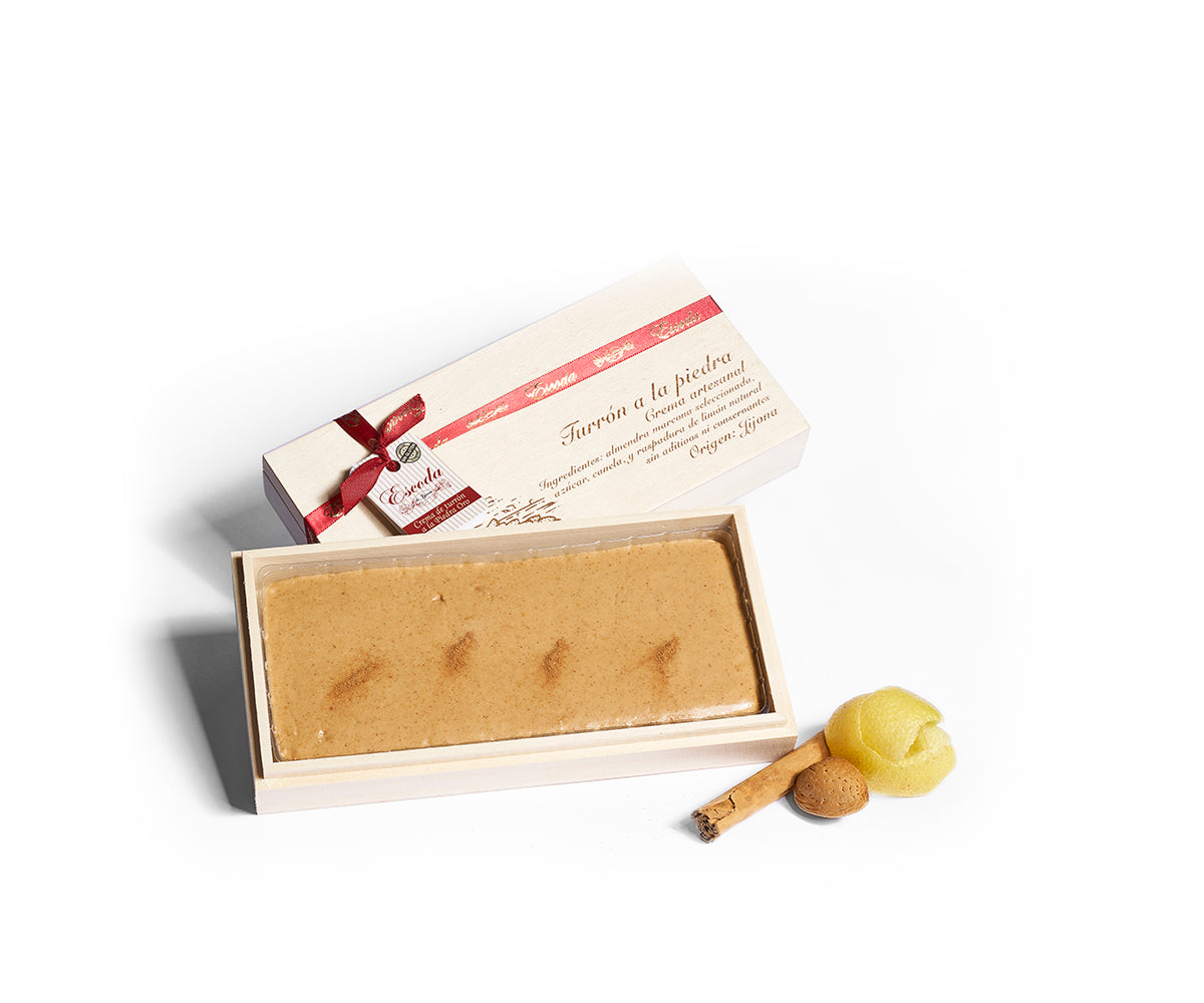 Turrón a ja Piedra Oro 500g en caja de madera_0