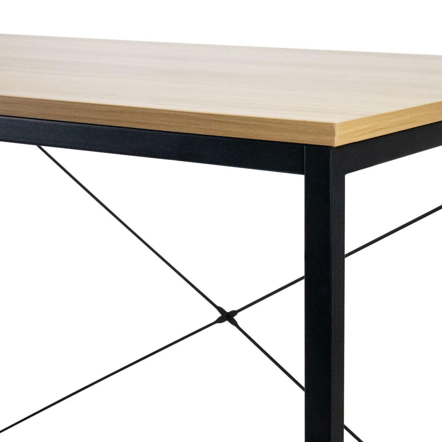 Escritorio Metálico Con Estantería 3 Baldas De Madera Ozra 120x160x70cm 7house_4