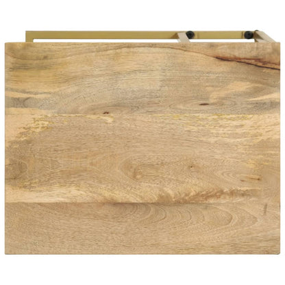 Mesa Auxiliar De Madera Maciza De Mango 35x45x65 Cm_3