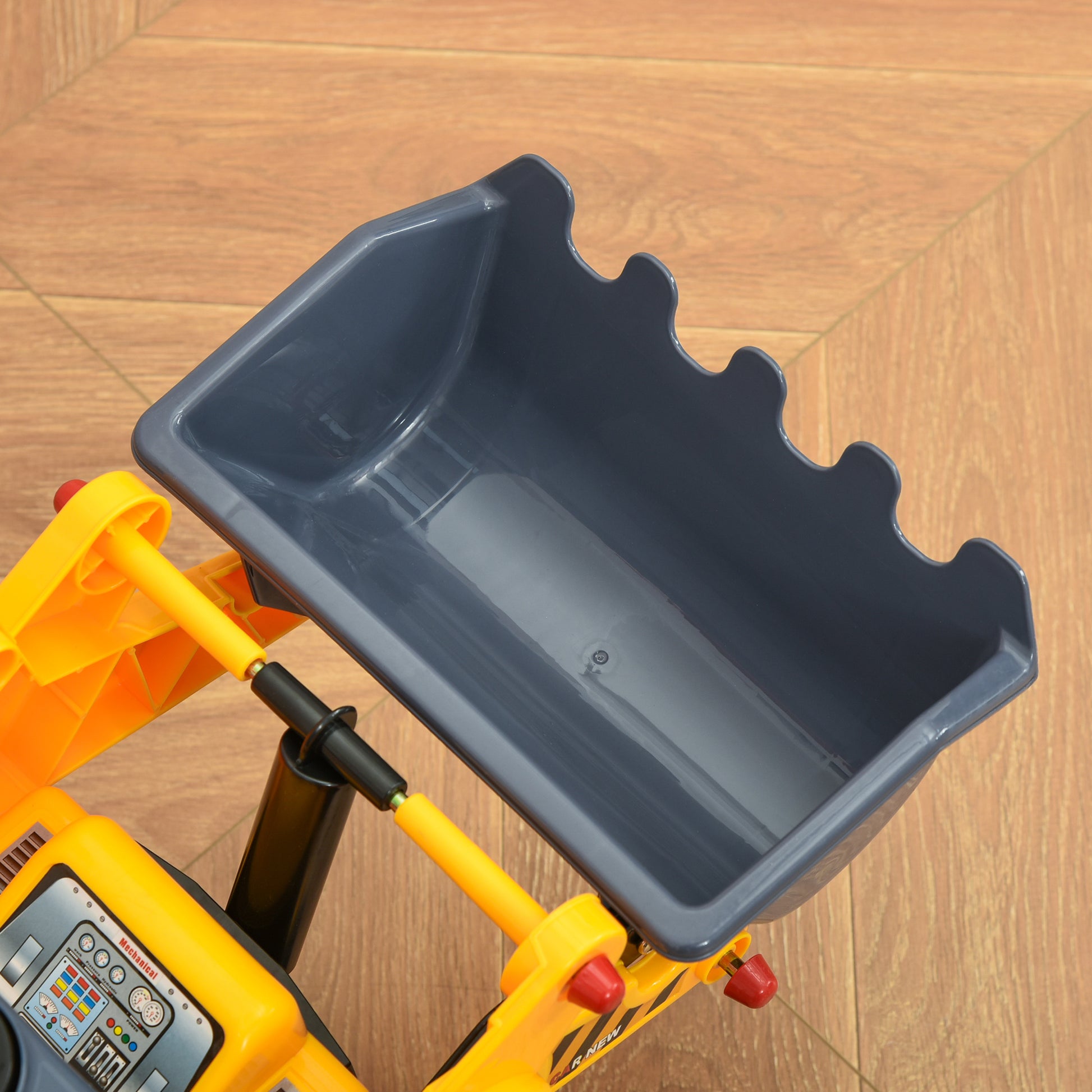 Homcom Tractor Infantil Sin Pedales Con Pala Excavadora Y Bocina 70x26x37cm_4