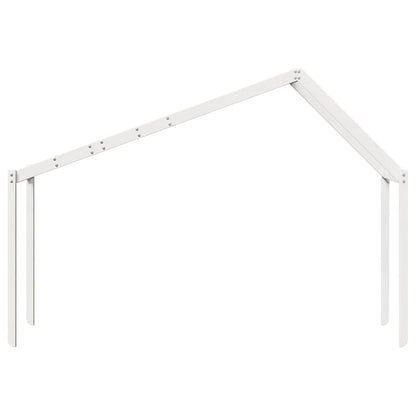 Techo De Cama Infantil Madera Maciza Blanco 203x95,5x142 Cm_3