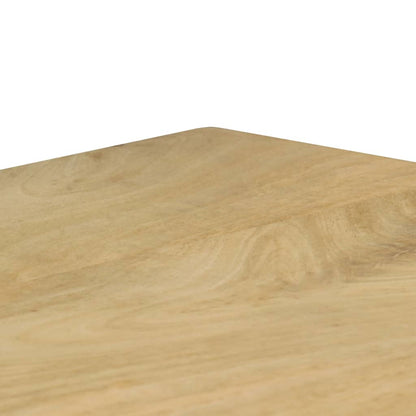 Mesa De Comedor De Madera Maciza De Mango Y Acero 115x55x76 Cm_4