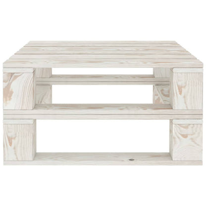 Vidaxl Juego De Muebles De Palets Para Jardín 5 Piezas Madera Blanco_3