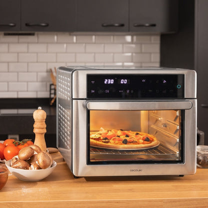Cecotec Horno Freidora De Aire Caliente Bake&fry 2500 Touch Steel. 1600 W 25 Litros Convección Pantalla Táctil 9 Funcion_1