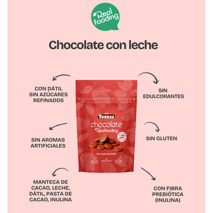 Cobertura en gotas leche Realfooding 200g