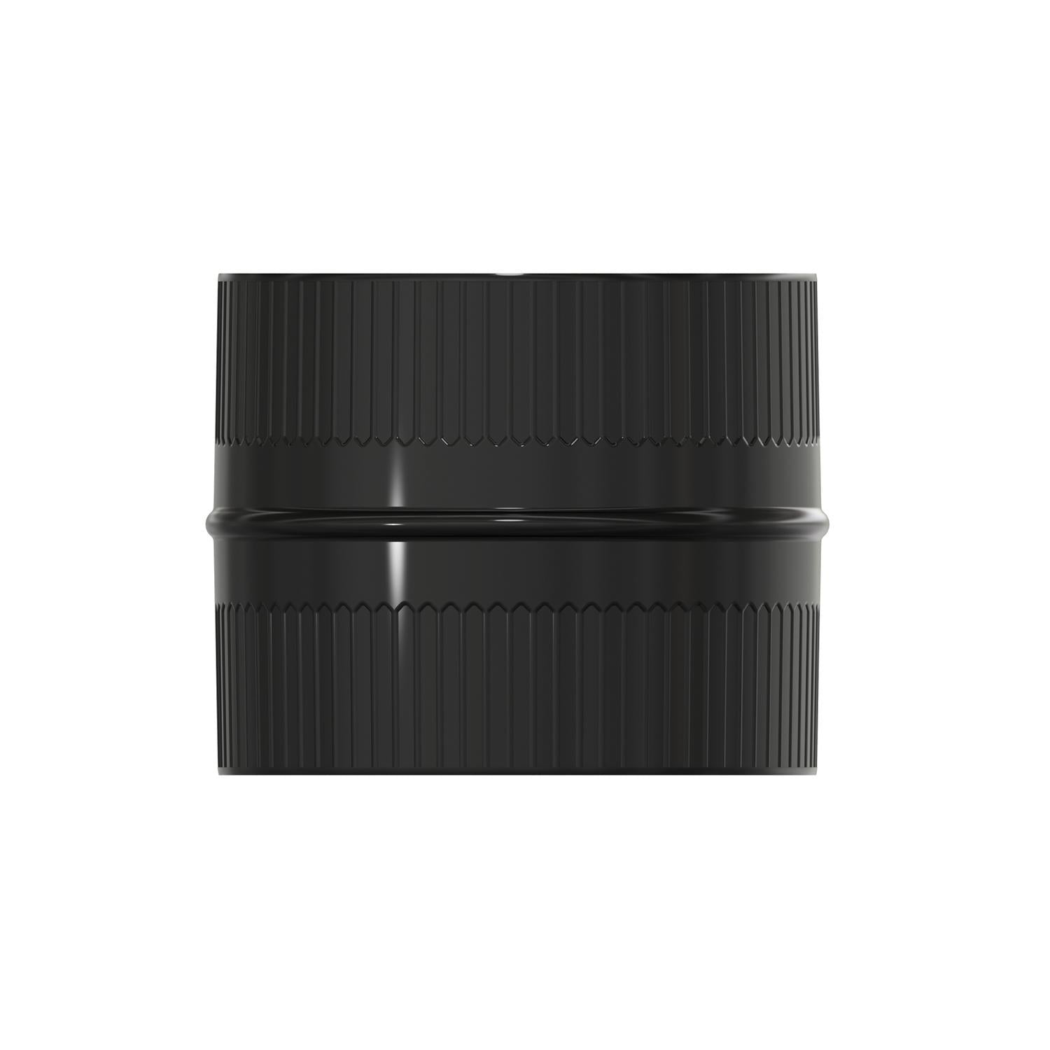 Manguito Union Tubos Estufa Vitrificado Negro Macho - Macho Ø 150 Mm. Machon, Empalme Tubos Chimena, Empalme Tubos Estufa,_0