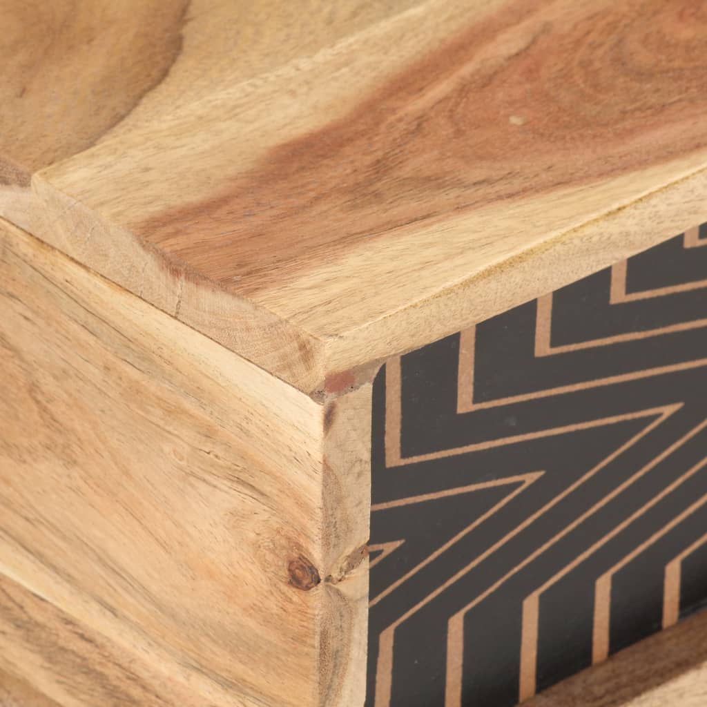 Mesa De Centro Madera Maciza De Acacia 100x50x39 Cm_3