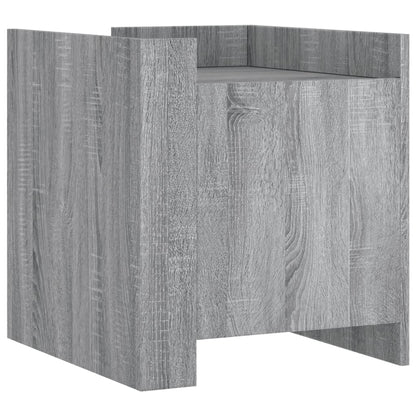 Mesita De Noche Madera De Ingeniería Gris Sonoma 45x50x50 Cm_0