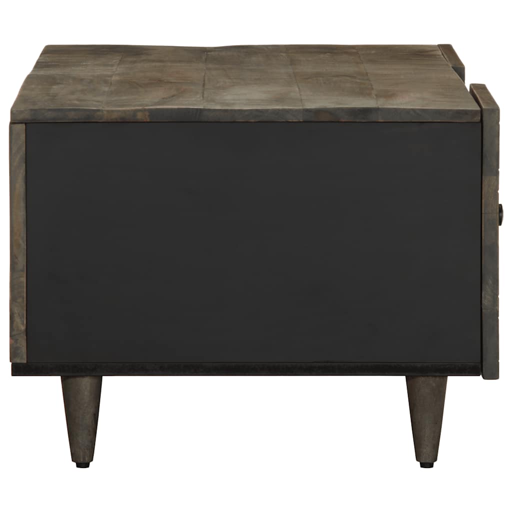Mesa De Centro Madera Maciza De Mango Gris Claro 100x54x40 Cm_2