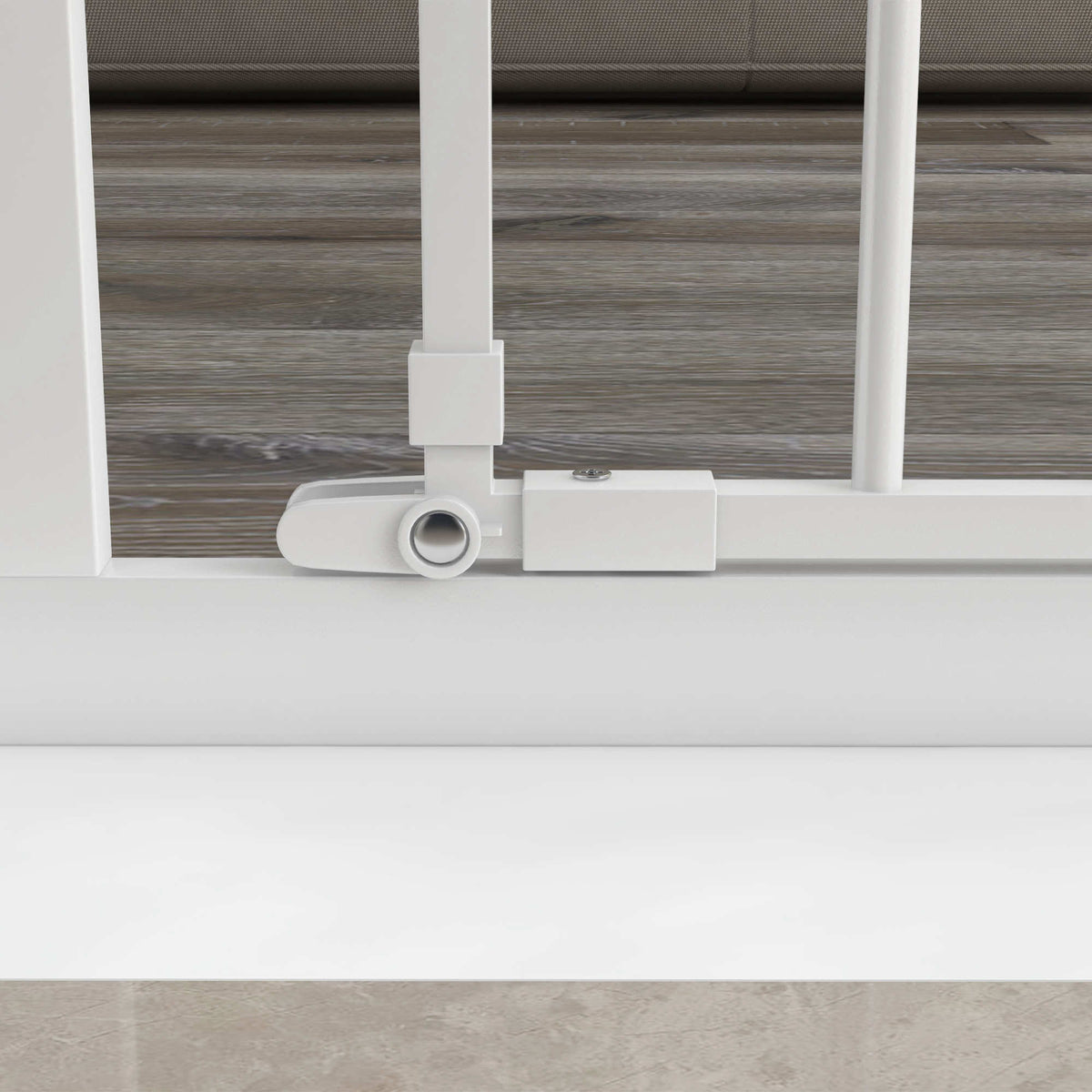 Pawhut Barrera De Seguridad Para Perros Con 1 Puerta 74-101x104,1 Cm Blanco_3