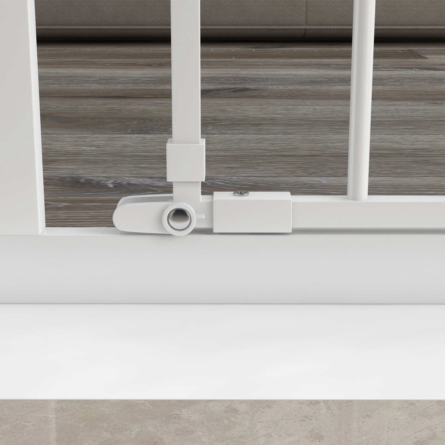 Pawhut Barrera De Seguridad Para Perros Con 1 Puerta 74-101x104,1 Cm Blanco_3