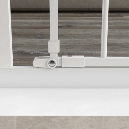 Pawhut Barrera De Seguridad Para Perros Con 1 Puerta 74-101x104,1 Cm Blanco_3