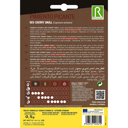 Semillas Pimiento Picante Red Cherry Small Rocalba