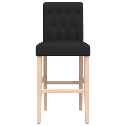 Taburetes Altos 2 Uds Madera Maciza De Caucho Y Tela_3