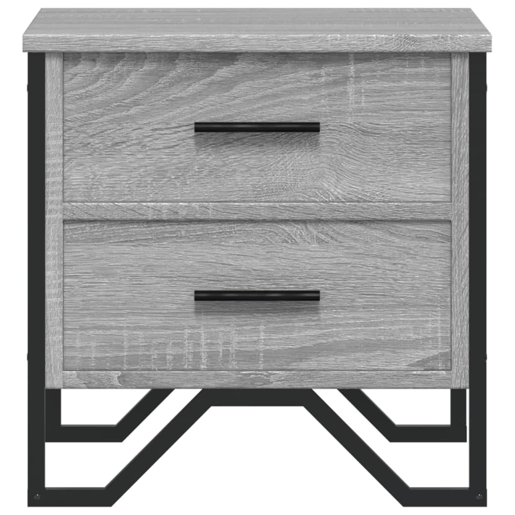 Mesita De Noche Madera De Ingeniería Gris Sonoma 40x41x40 Cm_3