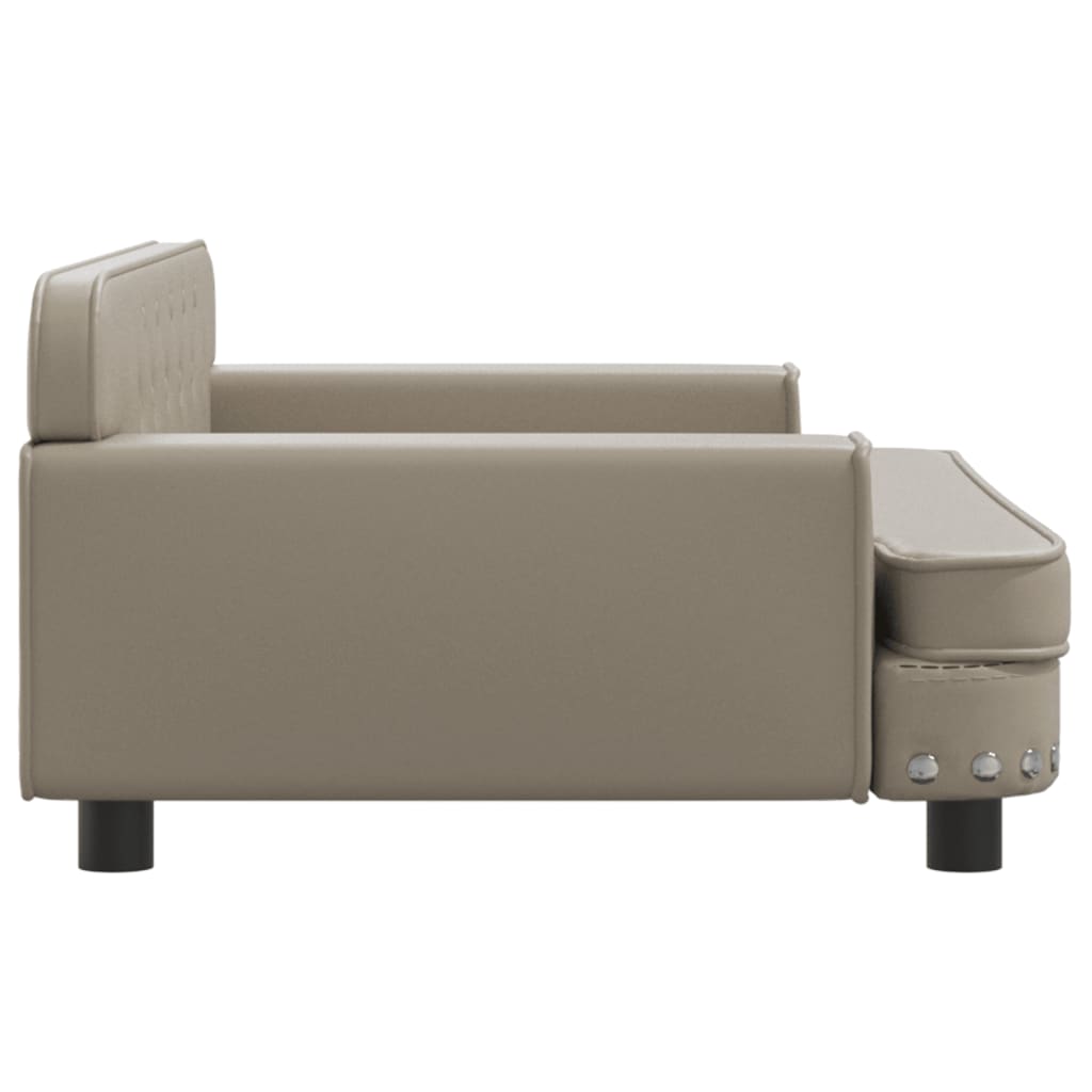 Cama Para Perros De Cuero Sintético Color Capuchino 90x53x30 Cm / Vetonek_1