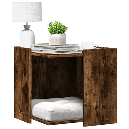 Vidaxl Mueble Arenero Para Gatos Madera Roble Ahumado 53x53x51 Cm_1