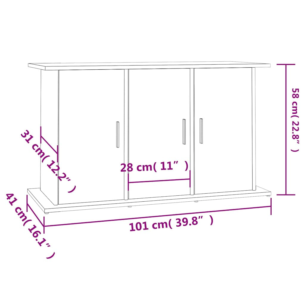 Vidaxl Soporte Para Acuario De Hormigón Gris 101x41x58 Cm De Madera Sintética_2