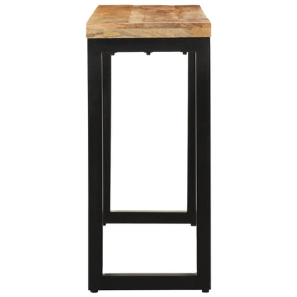 Mesa Consola Madera Maciza De Mango Rugosa 110x35x76 Cm_1
