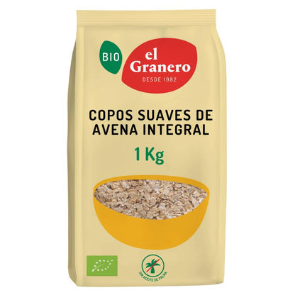 Copos Suaves de Avena Integral BIO El Granero 1 kg