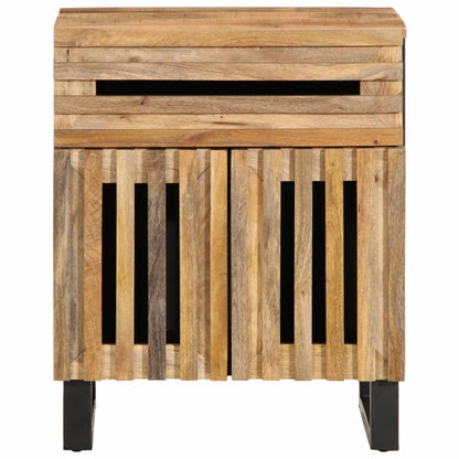 Mesita De Noche Madera Maciza De Acacia 50x34x60 Cm_0