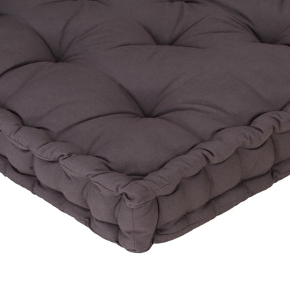 Vidaxl Cojín Para Palés Algodón Gris Antracita 120x80x10 Cm_4
