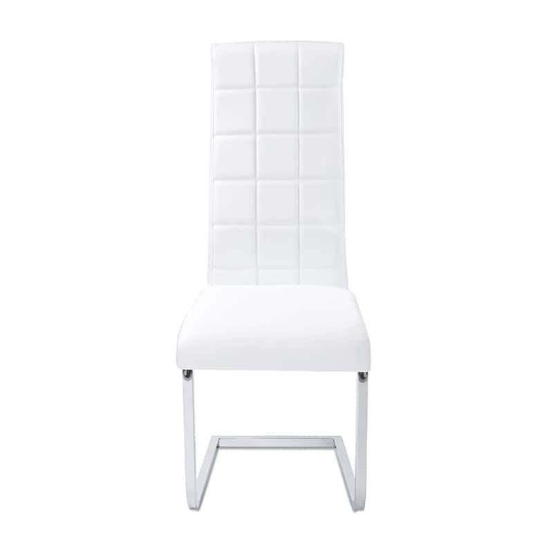 Pack 2 Sillas De Comedor Comet Polipiel Metal, Blanco, 42 X 104 X 52cm_1