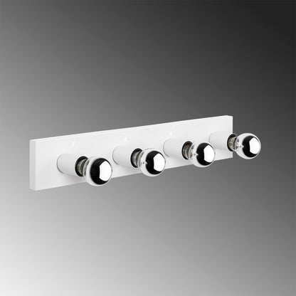 Aplique De Pared, Metal , Blanco, 10x10x60, Casquillo 4 X E27 Max 40 W_2