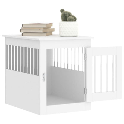 Vidaxl Jaula Para Perros Madera De Ingeniería Blanco 55x75x65 Cm_4