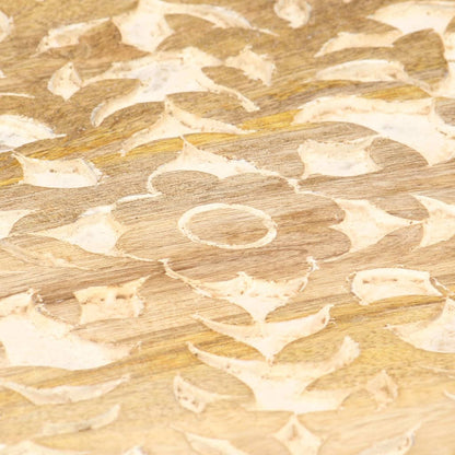 Mesa Auxiliar De Madera Maciza De Mango Ø48 Cm_3