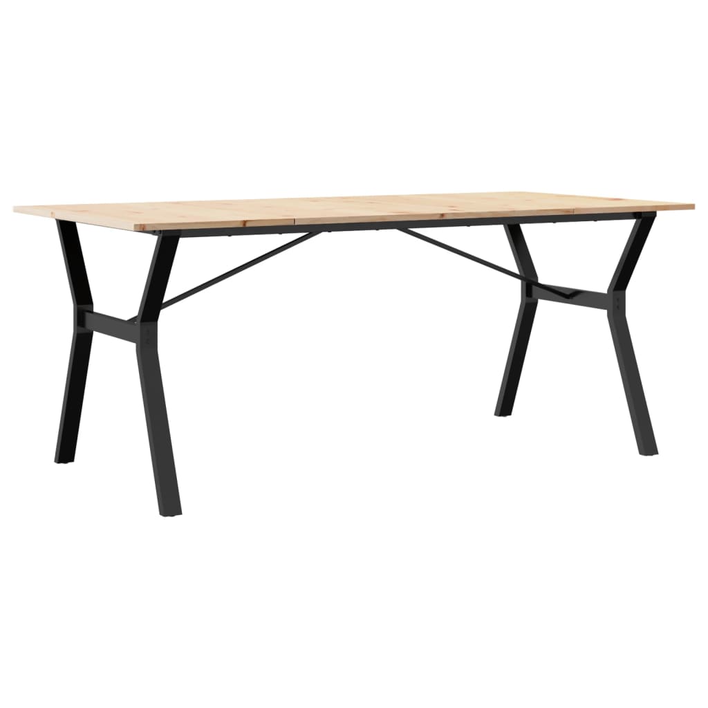 Mesa De Comedor Marco Y Madera Maciza Pino Y Acero 180x90x75cm_0
