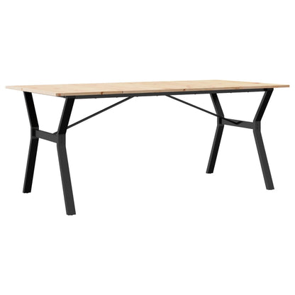 Mesa De Comedor Marco Y Madera Maciza Pino Y Acero 180x90x75cm_0