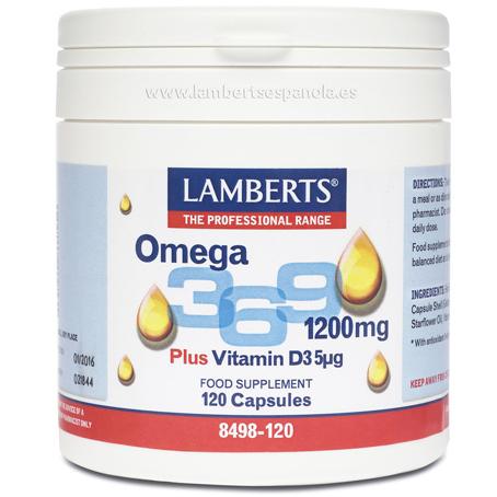 Omega 3-6-9 con Vitamina D3 Lamberts 120 Caps