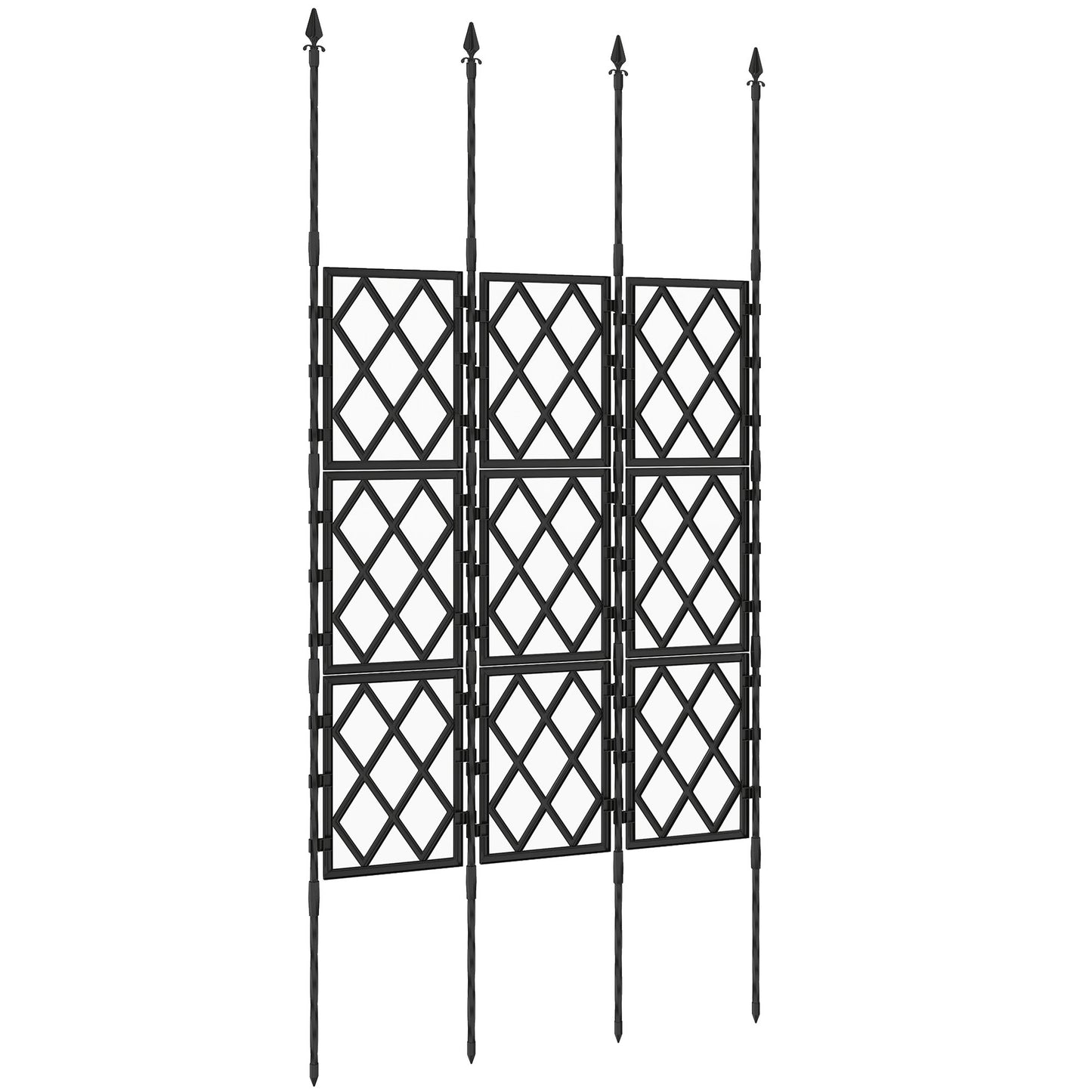 Outsunny Enrejado De Jardín Plegable Soporte Para Plantas Trepadoras 85x197 Cm_0