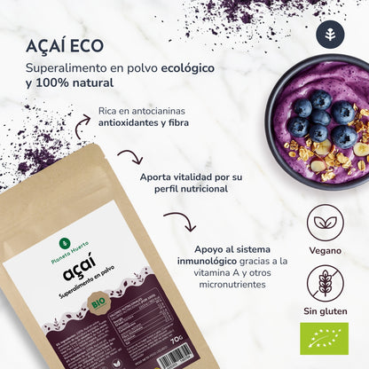 Açaí en polvo ECO Planeta Huerto 70 gr