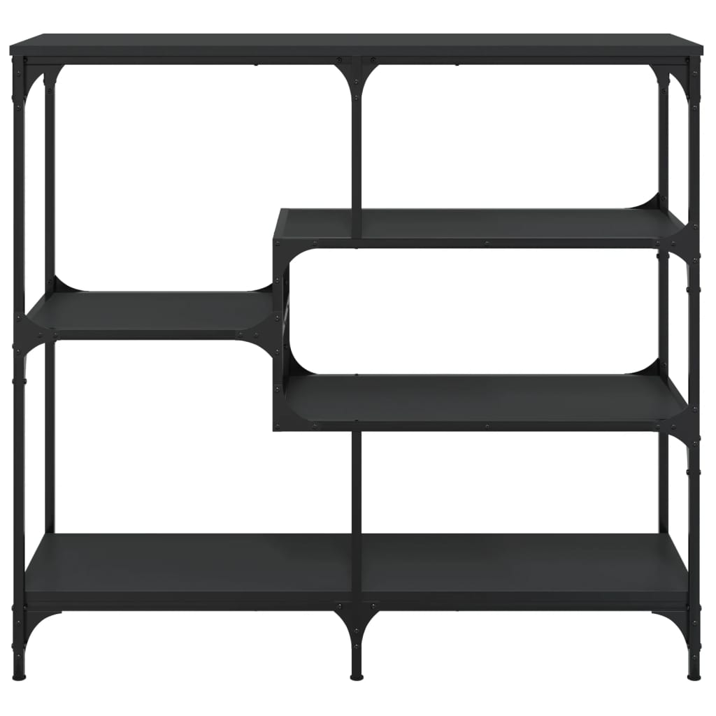 Mesa Consola Madera Contrachapada Negro 103x32x95 Cm_2