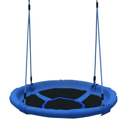 Homcom Columpio Nido Grande Infantil Desmontable Para Jardín Ø100x180 Cm Azul_0