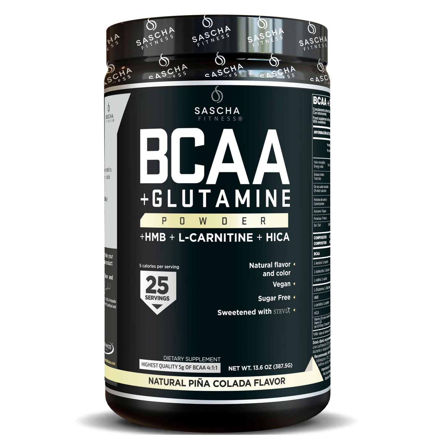 Bcaa + Glutamina Sabor Piña Colada - Sascha Fitness España