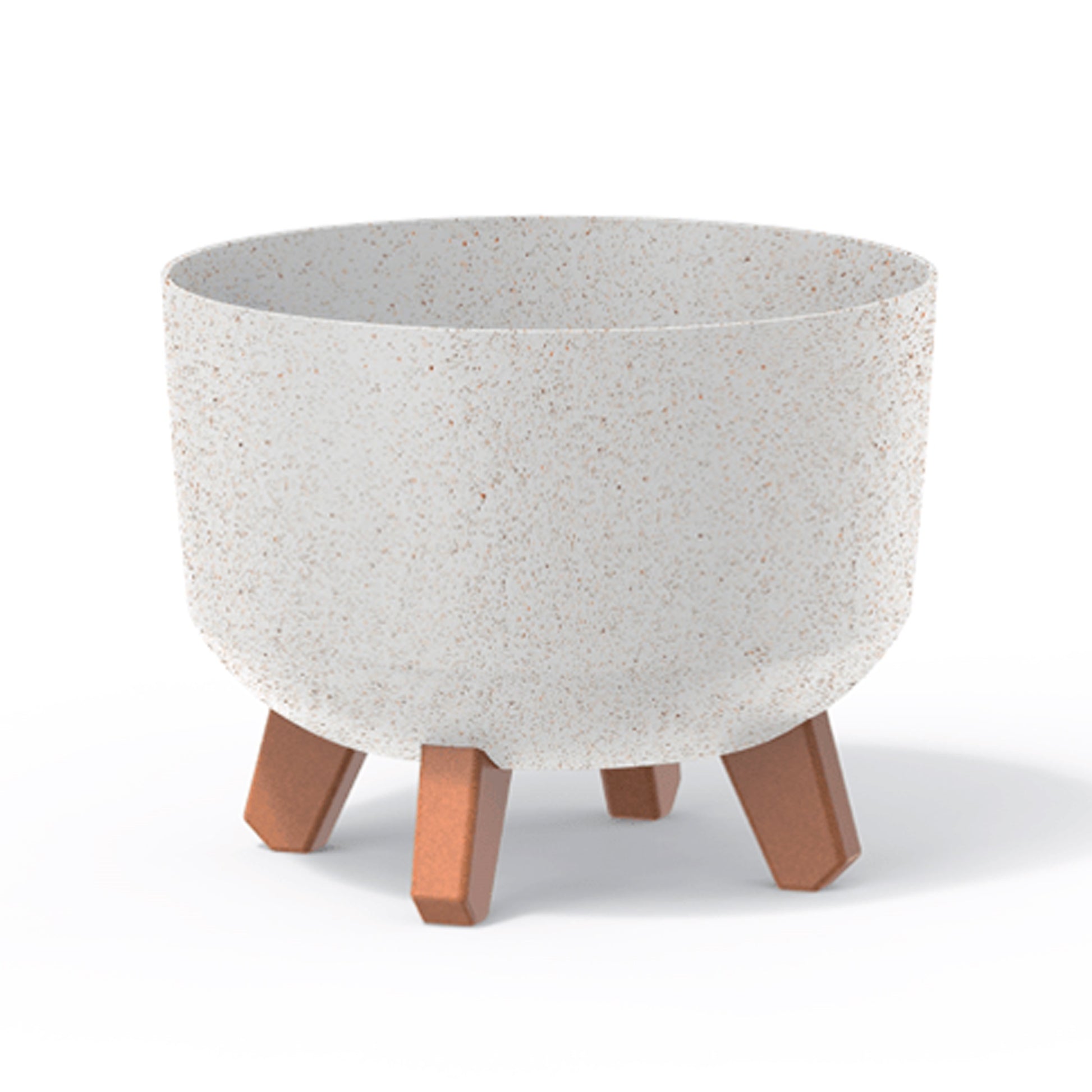 Macetero Color Blanco Roto,sin Depósito , Colección Gracia De 23,5 X 23,5 X 18,7 Cm, Capacidad De 5,1 L._0