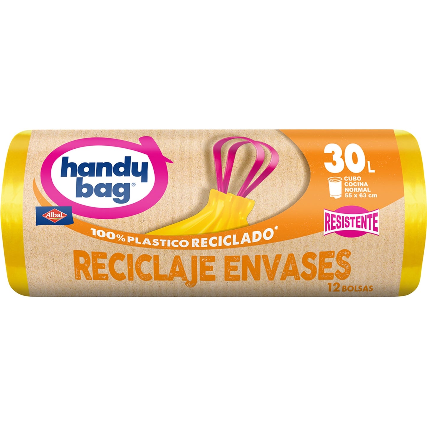 Bolsas basura Envases 30L Handy Bag 12 uds 100% recicladas