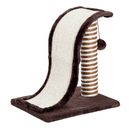 Pawhut Rascador Árbol Para Gatos De Sisal Para Jugar Y Arañar Marrón Crema_0