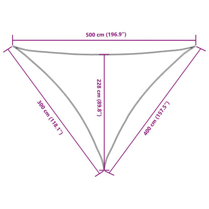 Vidaxl Toldo De Vela Triangular Tela Oxford Blanco 3x4x5 M_2