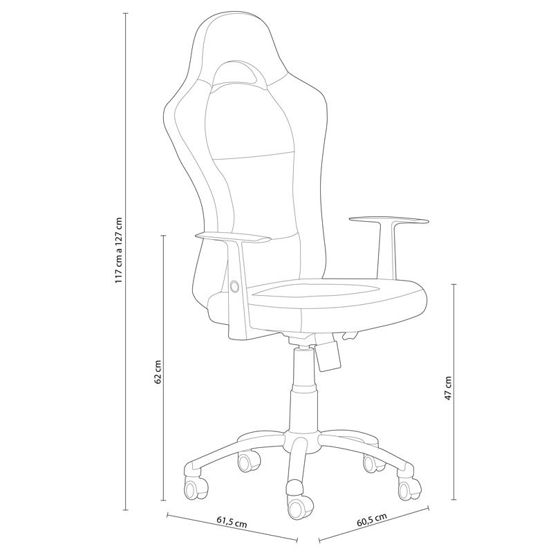 Silla De Oficina Fórmula Símil, Verde, 60,5 X 115-125 X 61,5cm_4