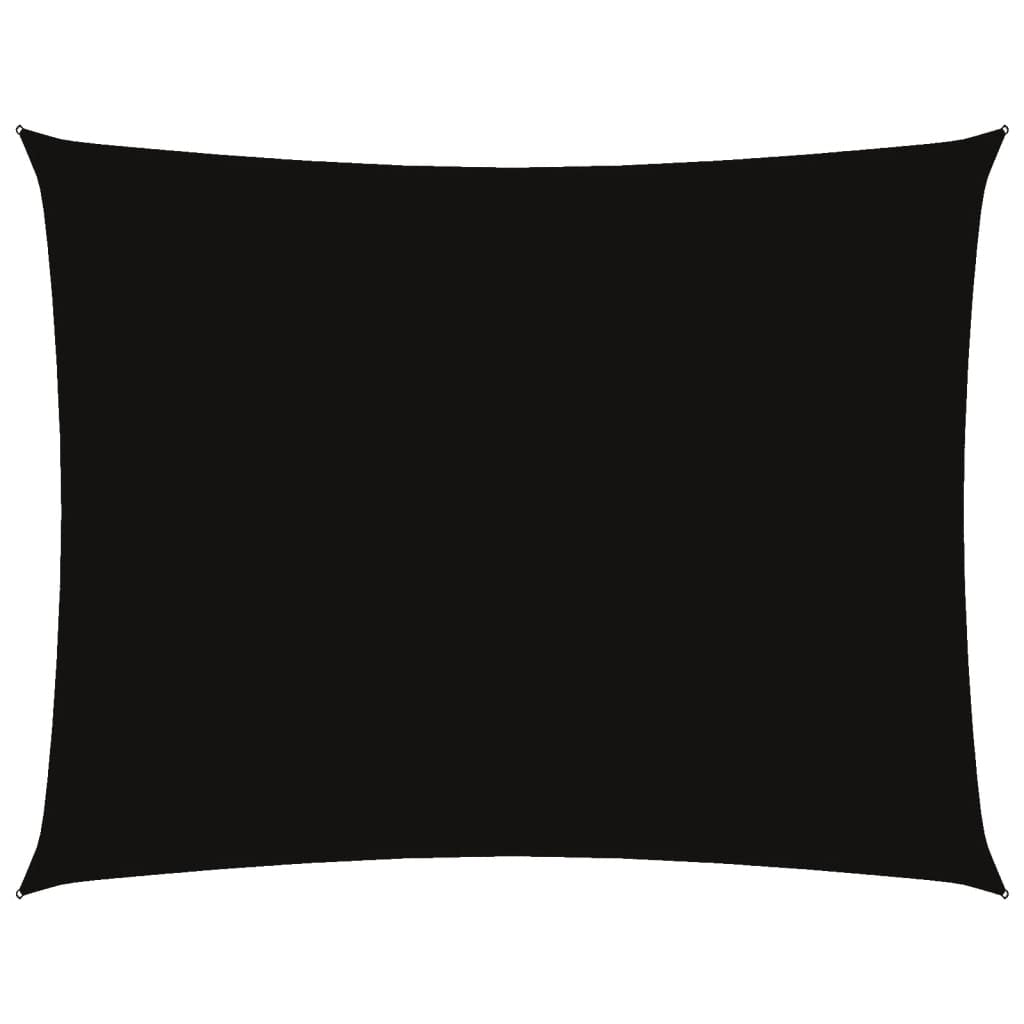 Vidaxl Toldo De Vela Rectangular Tela Oxford Negro 5x6 M_0